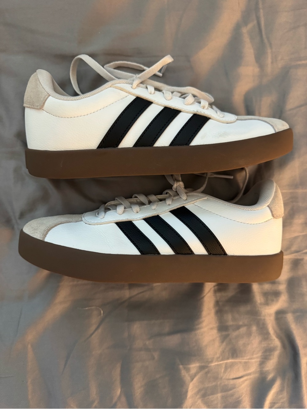 Adidas VL Court 3.0 Campus White Sneakers - Size US 5